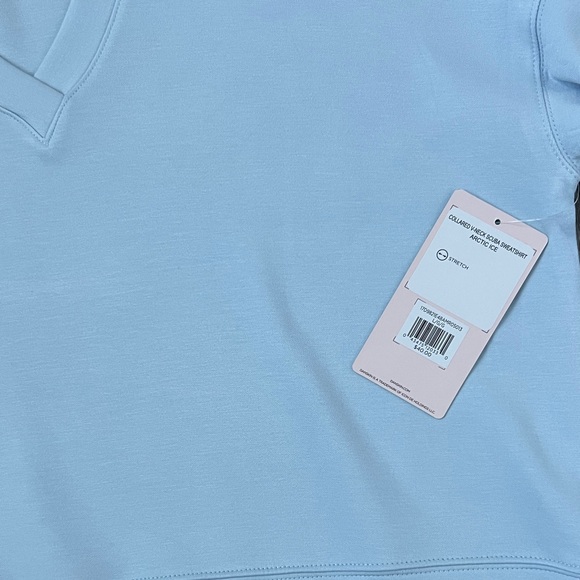 Danskin Sky Blue V-Neck sweatshirt - Picture 2 of 3